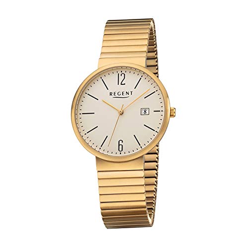 REGENT Herren-Uhren Analog Quarz One Size Gold 32018691 von REGENT