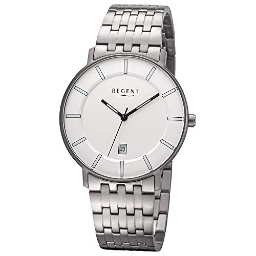 REGENT Herren-Uhren Analog Quarz One Size Weiß 32018690 von REGENT