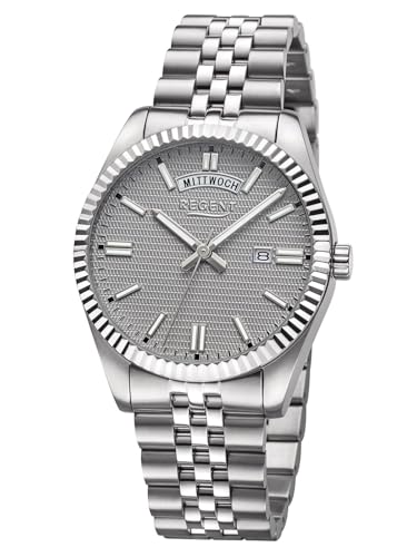 REGENT Herrenuhr Stahl/Anthrazit BA-881 von REGENT