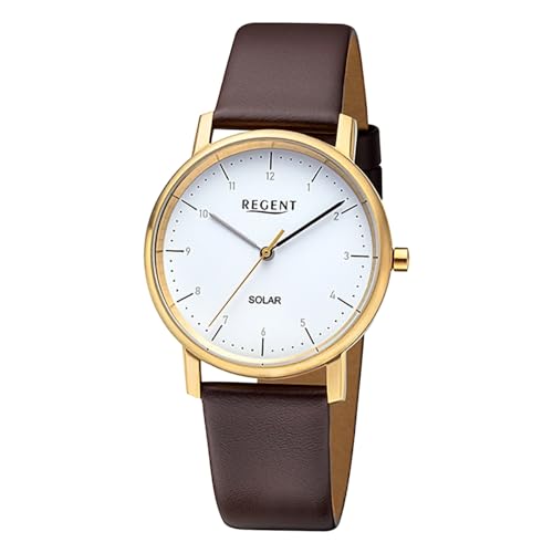 REGENT Solaruhr Damen Edelstahl IPG vergoldet 35mm F-1555 von REGENT
