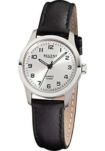 Regent Damen Analog Quarz Uhr mit Leder Armband 12090287 von REGENT