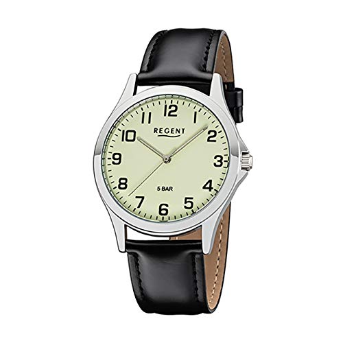 Regent Herren Analog Miyota 2035 Uhr mit Kunstleder Armband 11110757 von REGENT