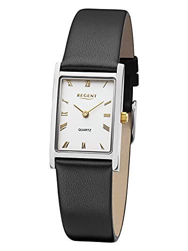 Regent Damen Analog Quarz Uhr mit Leder Armband 12111253 von REGENT