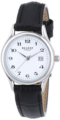 Regent Damen Analog Quarz Uhr mit Leder Armband 12110913 von REGENT