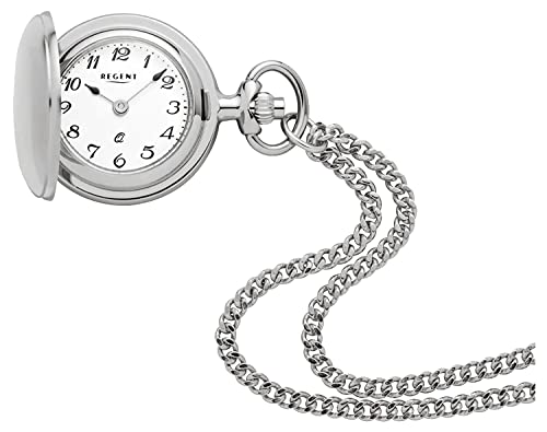 Regent Damen Umhängeuhr Savonnette 70 cm Kette 26 MM Quarz Weißes Zifferblatt Arabische Zahlen P-764 von REGENT