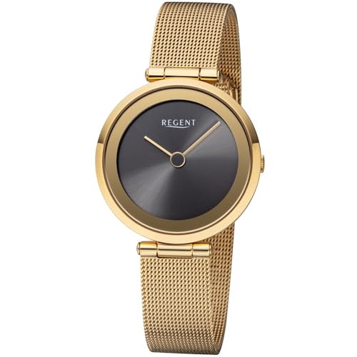 REGENT Damenarmbanduhr Edelstahl IPG mit Edelstahlband Milanaise IPG BA-517 von REGENT