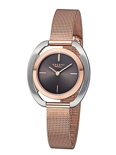 REGENT Damenarmbanduhr Edelstahl bico IPR mit Edelstahlband Milanaise IPR BA-547 von REGENT