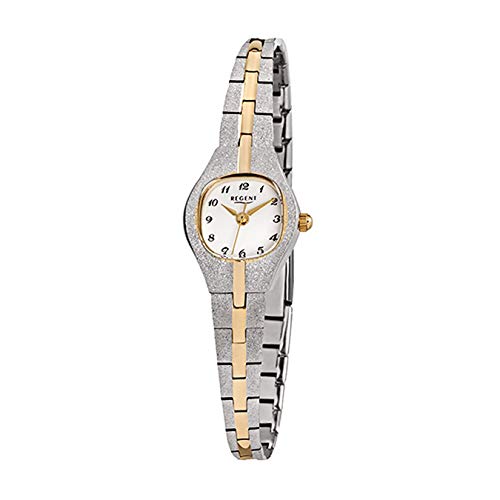 Regent Damenarmbanduhr Edelstahl goldplattiert bicolor F747 von REGENT