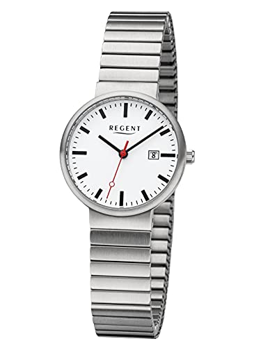 Regent Damenuhr mit Edelstahl Zugband 29 MM Durchmesser im Bahnhof Look Datum F-1359 von REGENT