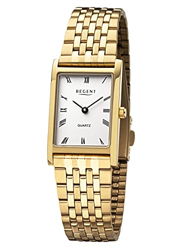 Regent Damen Analog Quarz Uhr mit Edelstahl Armband 12211111 von REGENT
