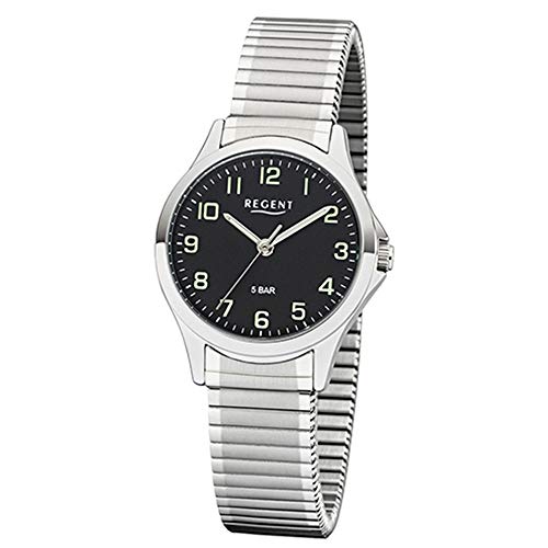 Regent Damen Analog Quarz Uhr mit Edelstahl Armband 12310169 von REGENT