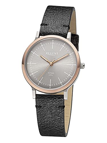 Regent Damenuhr Titan Schwarz/Bicolor BA-696 von REGENT