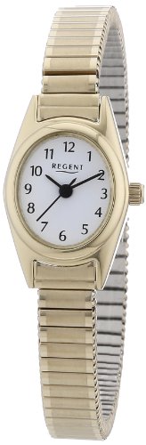 Regent Damen Analog Quarz Uhr mit Edelstahl beschichted Armband 12300050 von REGENT