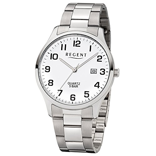 Regent Herren Analog Quarz Uhr mit Edelstahl Armband 11150666 Regent Herren Analog Quarz Uhr mit Edelstahl Armband 11150666 von REGENT
