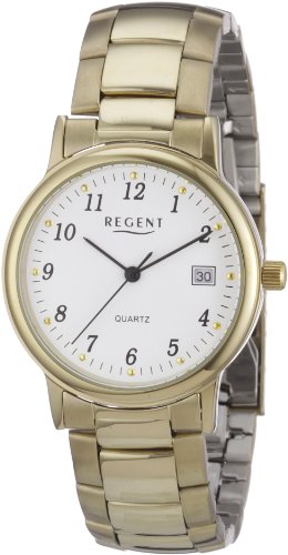 Regent Herren-Armbanduhr XL Analog Edelstahl beschichtet 11140117 von REGENT