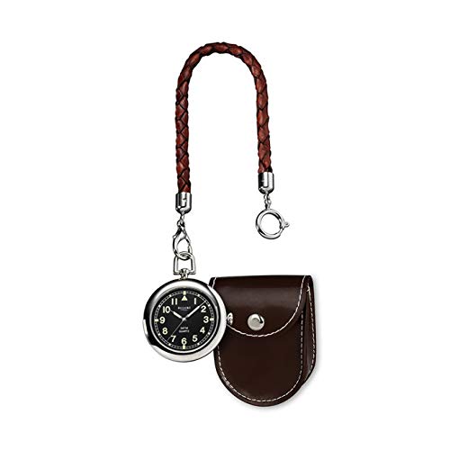 REGENT Herren-Taschenuhr Analog P-38 mit Ledertasche URP038 Analoguhr von REGENT