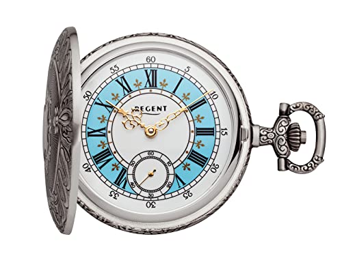 Regent Herren Taschenuhr Antik Savonnette 49 MM Mechanischer Handaufzug Arabische Zahlen P-724 von REGENT