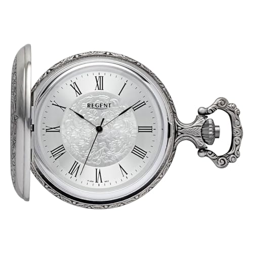 Regent Herren Taschenuhr Savonnette Antik 49 MM Mechanischer Handaufzug Römische Zahlen P-723 von REGENT