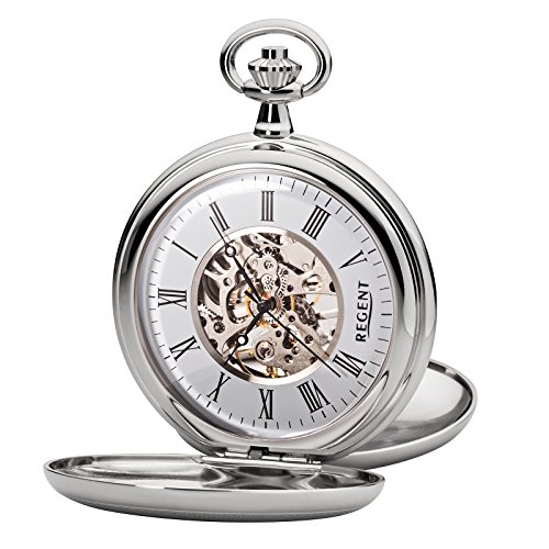 Regent - Taschenuhr - Mechanisch - Silber - Skelett - P93 von REGENT