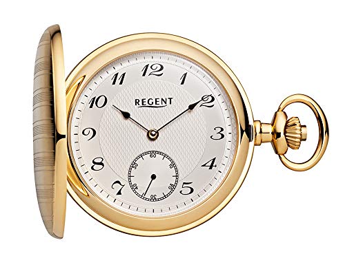 REGENT Taschenuhr vergoldet analog Mechanik P-34 von REGENT