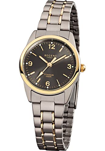 Regent Damen Analog Quarz Uhr mit Titan Armband 12290269 von REGENT