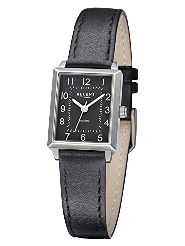 Regent Damen Analog Quarz Uhr mit Leder Armband 12090317 von REGENT