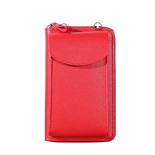 REGREG Separatrix multifunktionale Handy-Clutch für Damen, Geldbörse, Enceinte Kapazität, Reisekartenhalter (Farbe: Orange) von REGREG