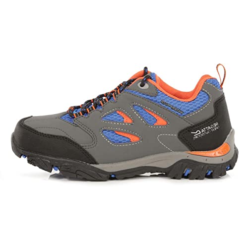 REGV7|#Regatta Holcombe Low Jnr Trekking- & Wanderhalbschuhe Unisex-Kinder, Grau (Briar/Blzeor 44z), 32 EU (Herstellergröße: 13 Child UK) von Regatta