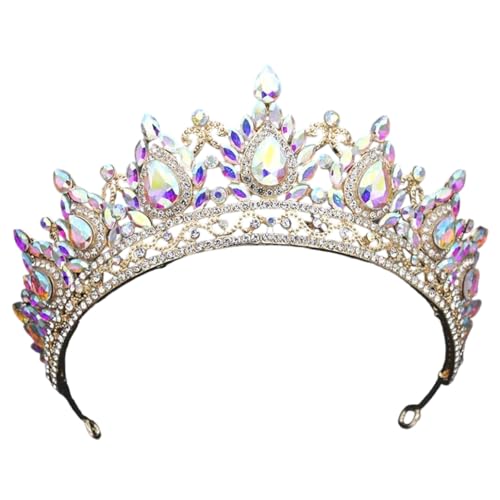 REHJJDFD Damen Krone Strass Kopfschmuck Geburtstag Hochzeit Tiaras Brautschmuck Zubehör von REHJJDFD