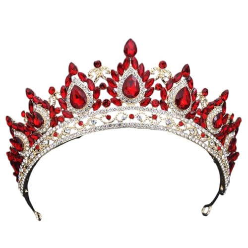 REHJJDFD Damen Krone Strass Kopfschmuck Geburtstag Hochzeit Tiaras Brautschmuck Zubehör von REHJJDFD