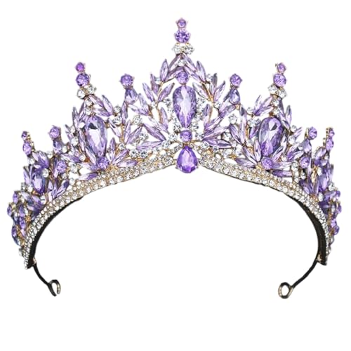 REHJJDFD Damen Strass Tiara Hochzeit Mädchen Geburtstag Party Elegante Krone Haarschmuck Zubehör von REHJJDFD
