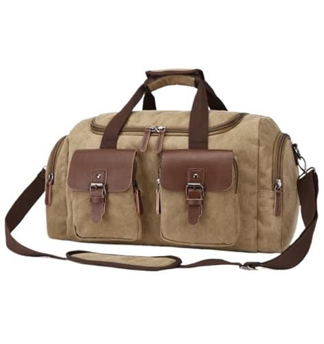 Reisetasche Sporttasche Reisetasche, Canvas Weekender-Übernachtungstasche, Vintage-Reisehandtasche, Handgepäcktasche Reisetasche Damen (Color : B, Size : 51 * 22 * 29cm) von REIFOR