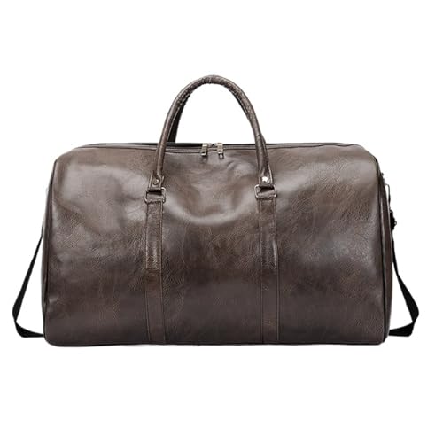 Reisetasche Sporttasche Weekender-Tasche Für Herren, PU-Leder, Reisetasche, wasserdichte Reisetasche, Handgepäcktasche Reisetasche Damen (Color : A, Size : 50 * 26 * 28cm) von REIFOR