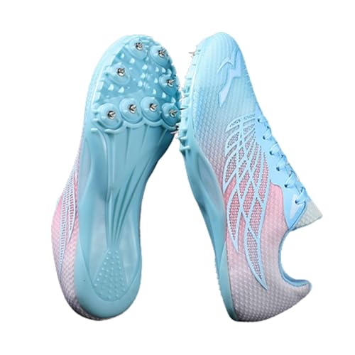 Leichtathletik Spikes Schuhe Test Kinder Herren Damen,Track Spike Running Sprintschuhe 8 Nägel Unisex-Leichtathletikschuhe,rutschfeste Atmungsaktive Jugendsportschuhe mit Spikes und Sprint,35-45 EU von REIJAX