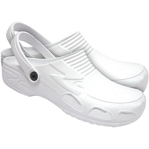 Arbeitsschuhe Slipper WEIß KOCHSCHUHE KÜCHENSCHUHE ARZTSCHUHE (BLH) (eu_Footwear_Size_System, Adult, Numeric, medium, Numeric_41) von REIS
