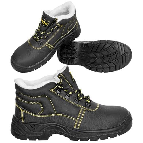 Arbeit Winterschuhe Sicherheitsschuhe Stiefel Gefüttert Stahlkappe Gr. 36-50 (BRYES-to-SB) (40 EU) von REIS