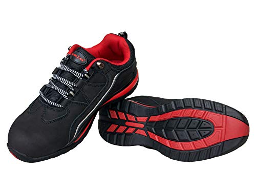 REIS Sportliche Arbeitsschuhe Berufsschuhe Rot Zehenschutzkappe Gr.36-48 (BRVAN-P) (43 EU) von REIS