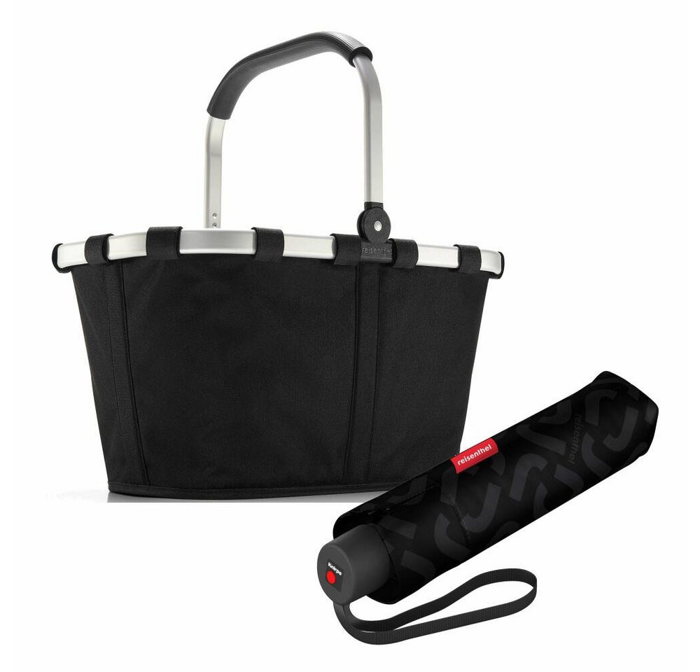 REISENTHEL® Einkaufskorb carrybag Set Black, mit umbrella pocket classic von REISENTHEL®