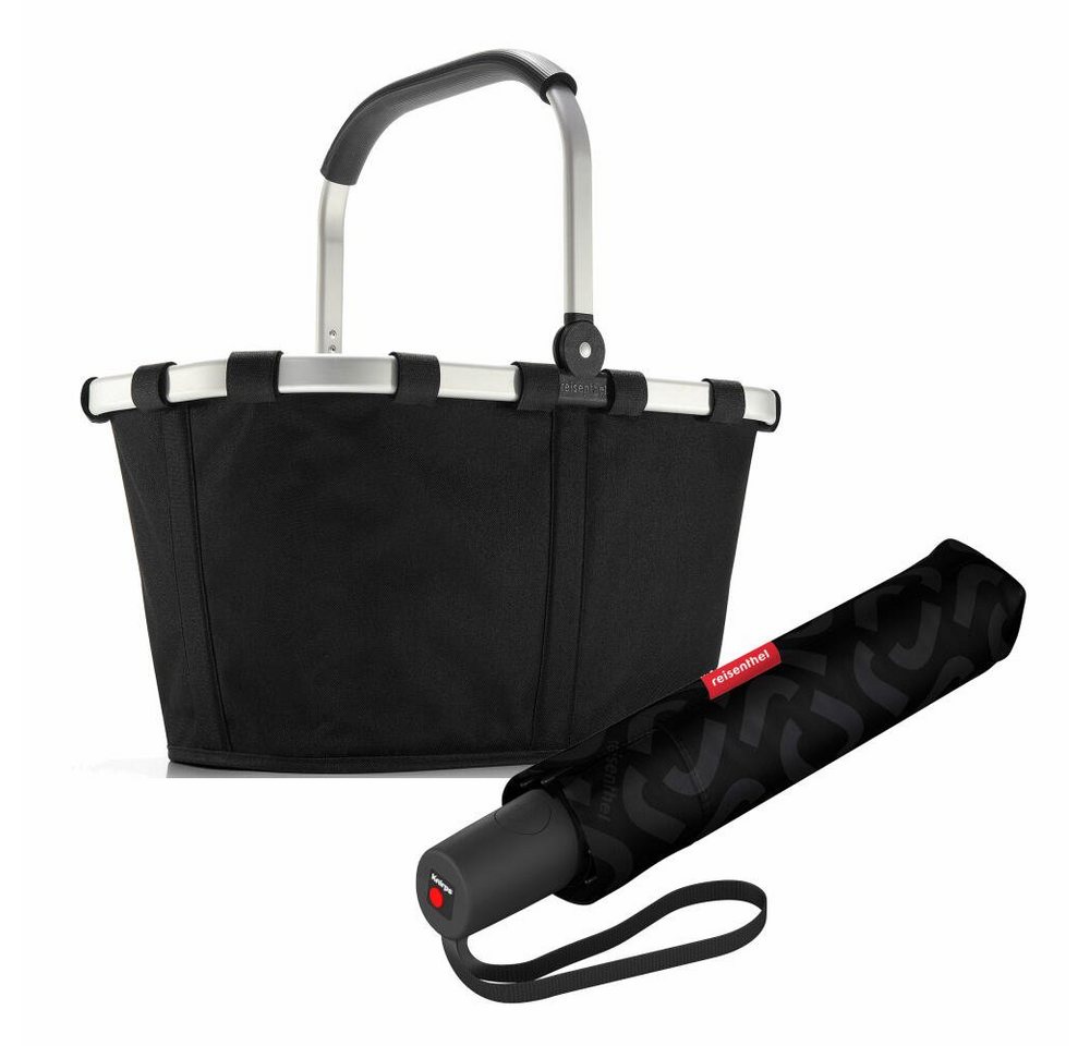 REISENTHEL® Einkaufskorb carrybag Set Black, mit umbrella pocket duomatic von REISENTHEL®