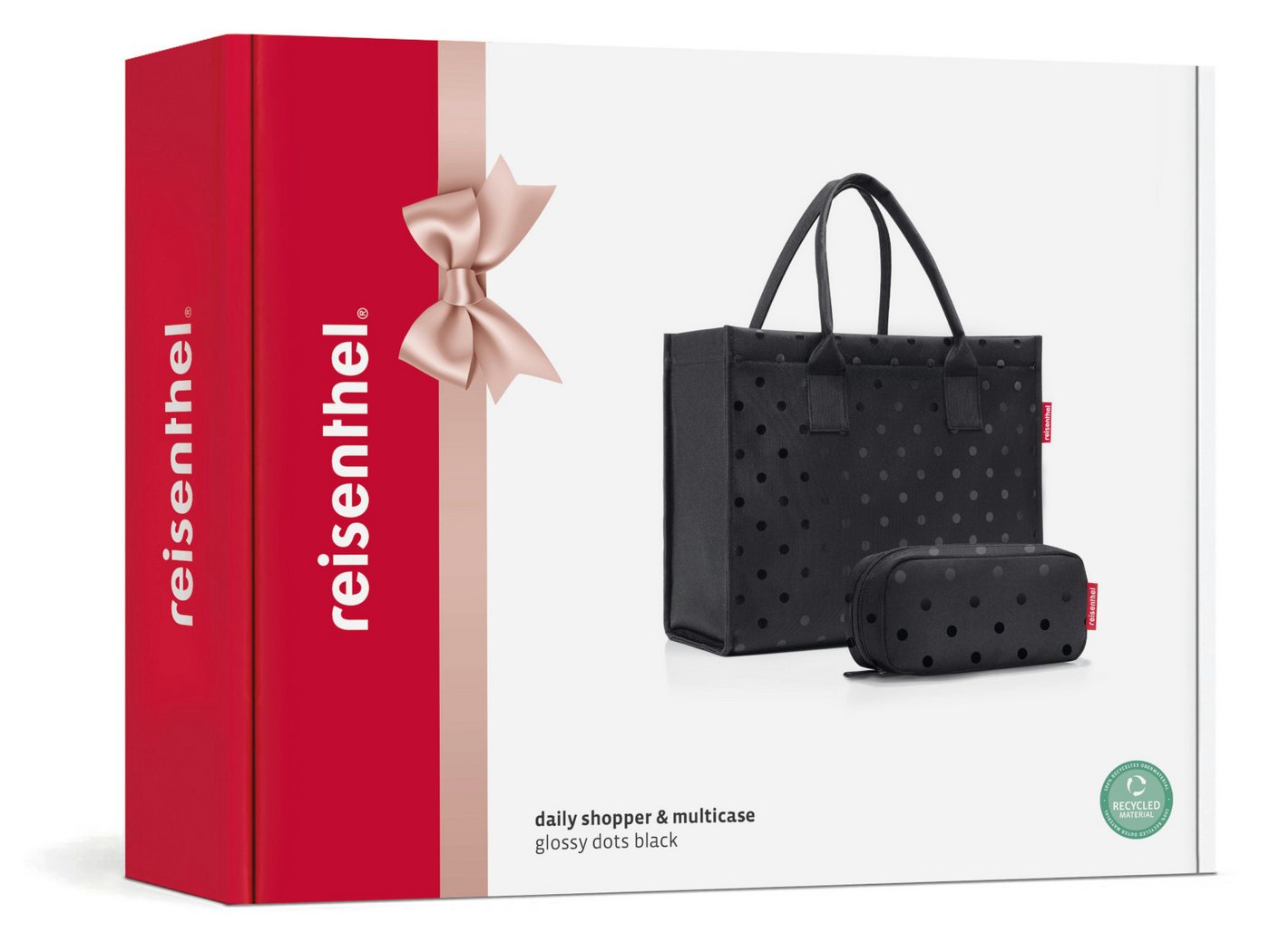REISENTHEL® Einkaufsshopper daily shopper glossy dots black Set2 von REISENTHEL®