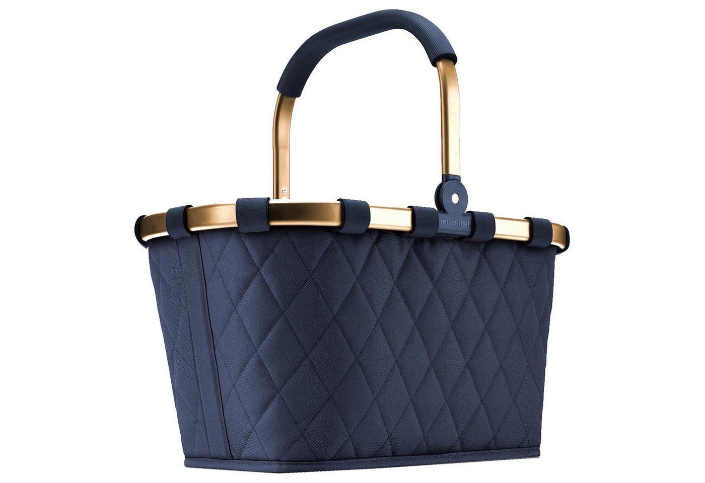 REISENTHEL® Einkaufstrolley carrybag - Einkaufskorb (frame rhombus midnight gold), 22 l von REISENTHEL®