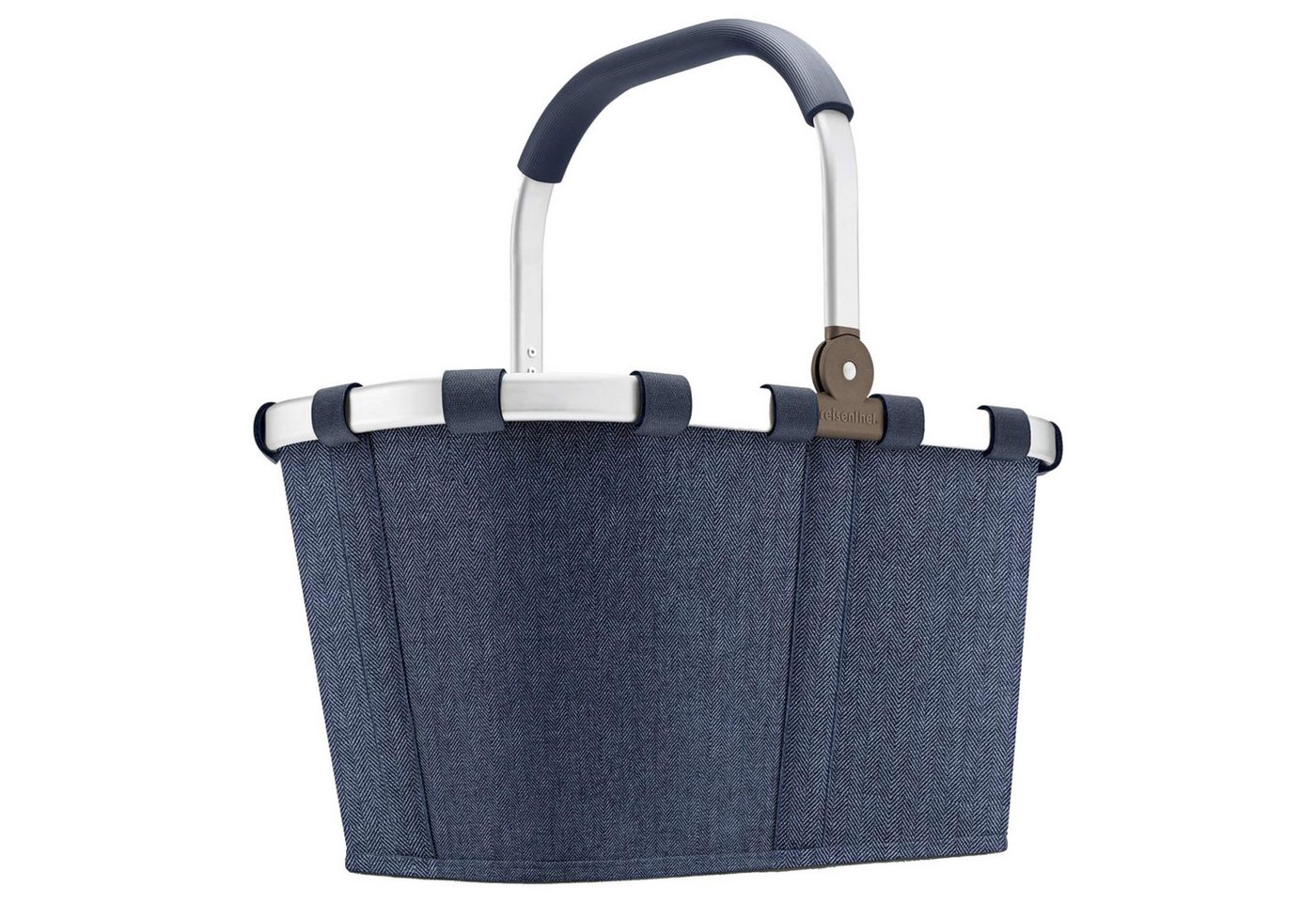 REISENTHEL® Einkaufstrolley carrybag - Einkaufskorb (herringbone dark blue), 22 l von REISENTHEL®