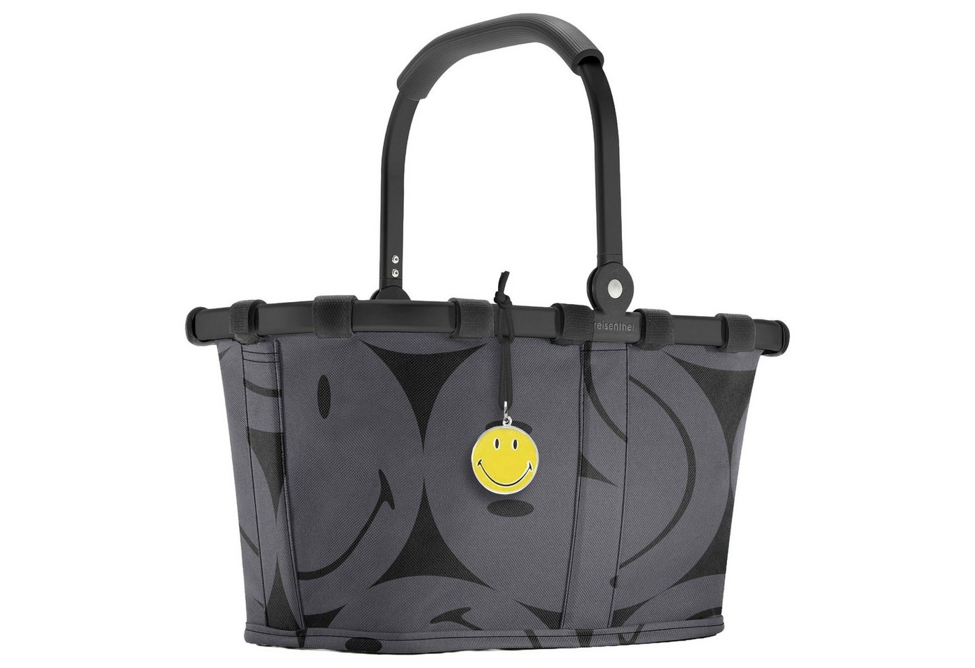 REISENTHEL® Einkaufstrolley carrybag xs - Einkaufskorb 21 cm (smiley grey), 5 l von REISENTHEL®