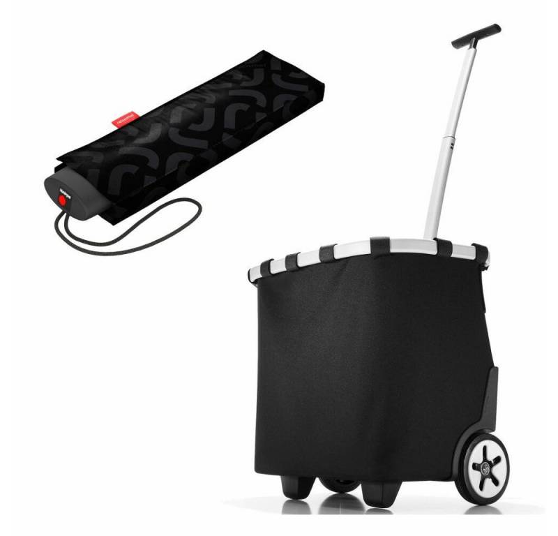 REISENTHEL® Einkaufstrolley carrycruiser Set Black, mit umbrella pocket mini von REISENTHEL®