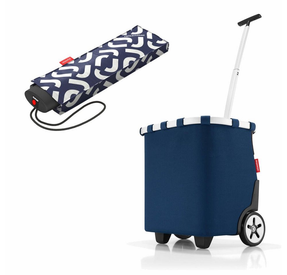 REISENTHEL® Einkaufstrolley carrycruiser Set Dark Blue, mit umbrella pocket mini von REISENTHEL®