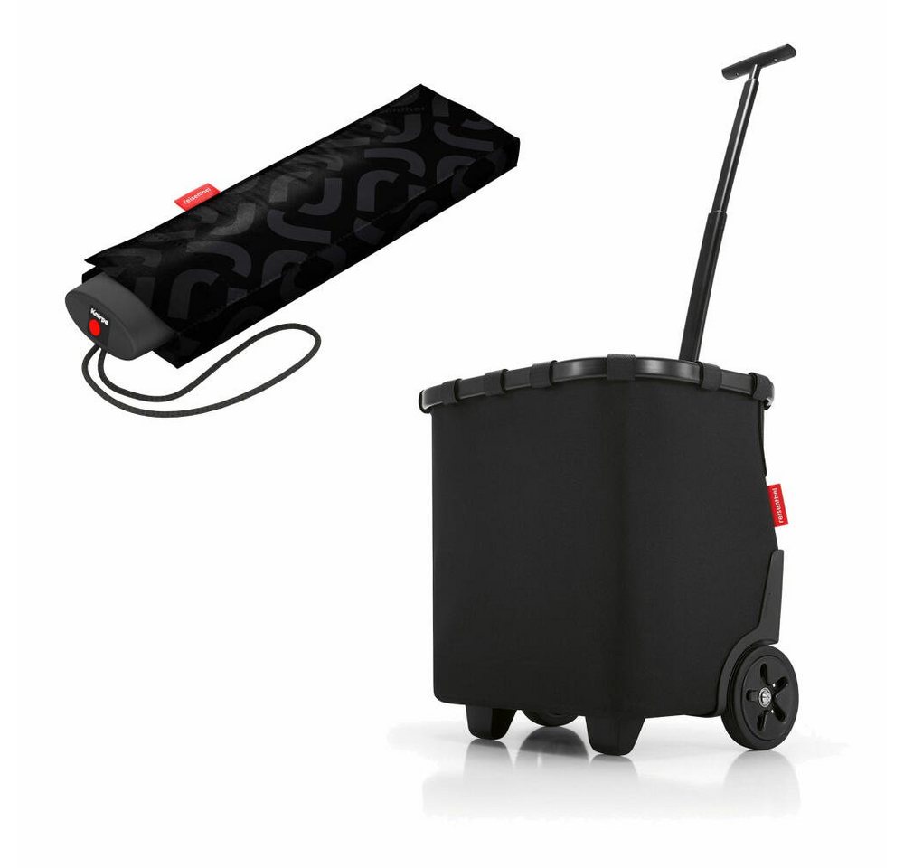 REISENTHEL® Einkaufstrolley carrycruiser Set Frame Black, mit umbrella pocket mini von REISENTHEL®