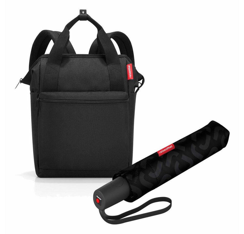 REISENTHEL® Reisetasche allrounder R Set Black (Set, 2-tlg), mit umbrella pocket duomatic von REISENTHEL®