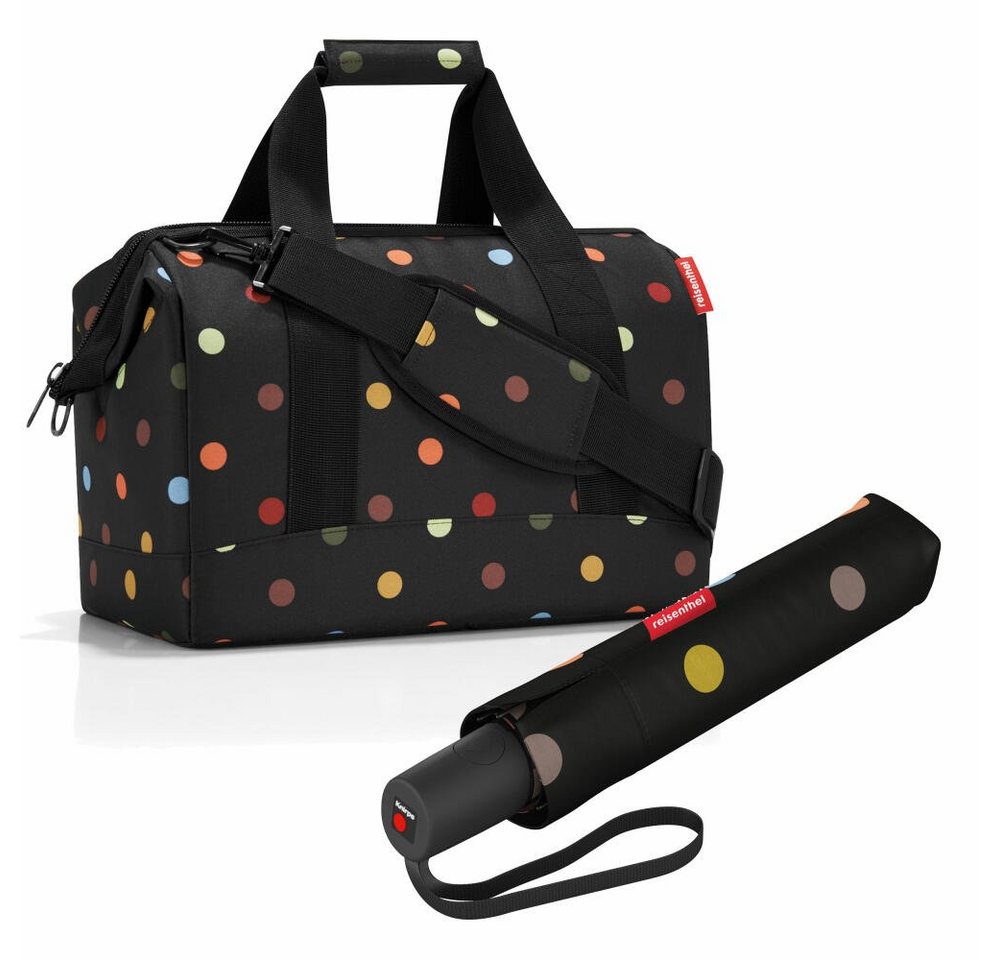 REISENTHEL® Schultertasche allrounder M Set Dots (Set, 2-tlg), mit umbrella pocket duomatic von REISENTHEL®