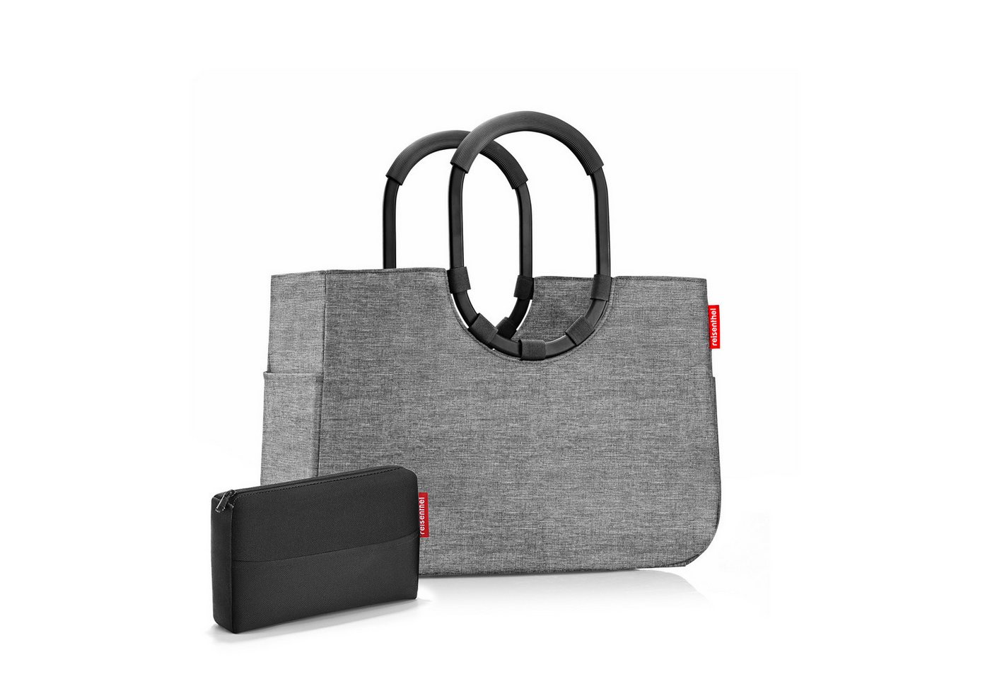 REISENTHEL® Shopper, loopshopper L plus pocketcase frame twist silver von REISENTHEL®