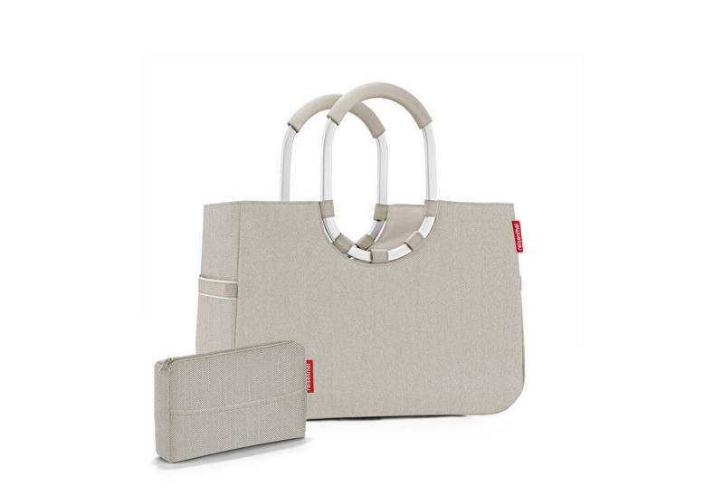 REISENTHEL® Shopper, loopshopper L plus pocketcase herringbone sand von REISENTHEL®